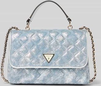 Guess Shoulder Bag in Stepp-Optik Modell GIULLY in Jeansblau, Gr&ouml;&szlig;e 1