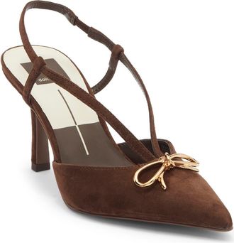Dolce Vita Katara Slingback Pump in Dark Brown Suede at Nordstrom Rack, Size 7.5