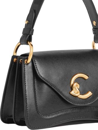 Coccinelle Womens Top Handle Bag Black Calf Split - Top-Handle-Bags