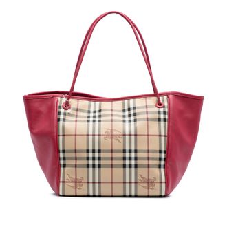 Burberry Tweedehands Kleine Haymarket Check Gecoate Canvas Canterbury Tote