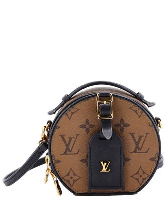 Louis Vuitton Brown Reverse Monogram Canvas Mini Boite Chapeau Bag (Authentic Pre-Loved)