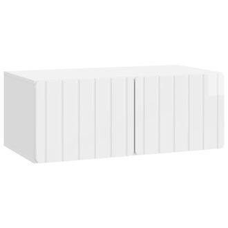 vidaXL Mueble Para Tv De Pared Brillante 78,5 X 41 X 30 Cm Vidaxl