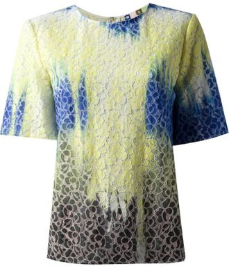 Msgm Tie-Dye Lace Detailed T-shirt Size XXS
