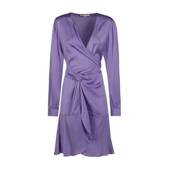 Nouvelle/Silk95Five Wrap Kleedjes - Dames - Wikkelkleedje - Paars - M - Kleedjes