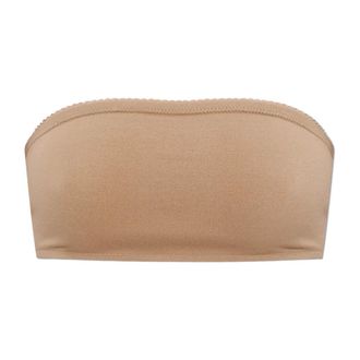 Maison Margiela Sleeveless Tops, female, Beige, Size: M Short Top