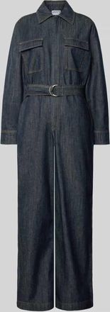 Jake*s Casual Jumpsuit mit kurzem Rei&szlig;verschluss in Dunkelblau, Gr&ouml;&szlig;e 34