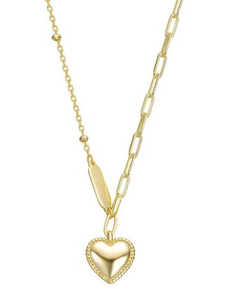 Genevive 14K Plated Pendant Necklace