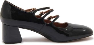 Emanuelle Vee Zwarte Lakleren Mary Jane Schoenen - Dames - Pumps - Zwart - 36 EU - Leer - Schoenen