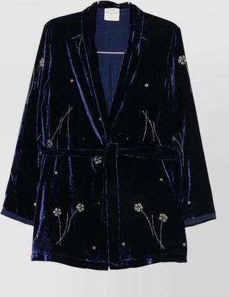 Forte_Forte velvet embroidered kimono jacket