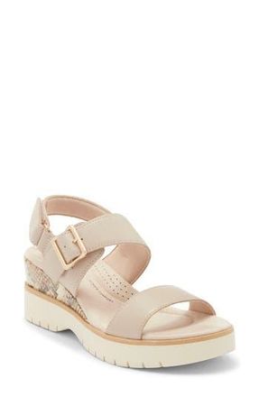Clarks Diaz Rose Wedge Sandal in Sand Combi at Nordstrom Rack, Size 9.5