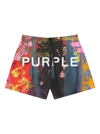 Purple Costume da bagno con stampa - Blu