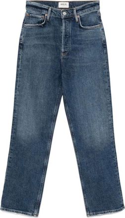 A Gold E Jeans, Dames, Blauw, W25, Midnight Blue Cut-Out Mouwloze Top