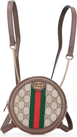 Gucci Zaino Round Ophidia in tessuto GG Supreme 2016-2025 - Marrone
