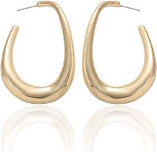 Ettika Abstract Oblong Hoop Earrings in Gold at Nordstrom Rack