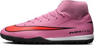 Nike Mens Mercurial Superfly 10 Academy Turf High-Top Soccer Shoes in Pink | FQ8331-600