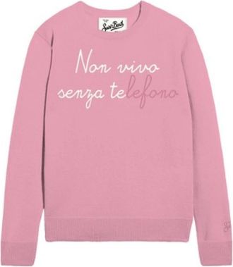 MC2 Saint Barth Crewneck Sweater - Heren - Sweatshirts - Roze - L - Wol - Hoodies & sweatvesten