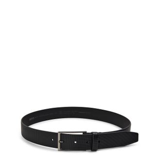 HUGO BOSS Mens Accessories Leather Belt Metal Buckle Belts in Black - Size 85 cm