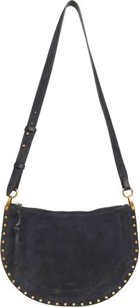 Isabel Marant Oskan studs leather shoulder bag - women - Calf Suede - One Size - Blue