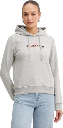 Trussardi Hooded Sweatshirt - Dames - Hoodies - Grijs - XL - Katoen - Hoodies & sweatvesten