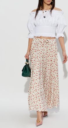 Dolce & Gabbana Top With Lace Trim, Womens, White