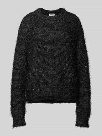 Jake*s Casual Relaxed Fit Strickpullover aus Effektgarn in Mittelgrau, Größe XXL