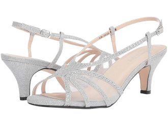 Touch Ups Womens Touch Ups Clara Sandals Silver Kitten Heel Slingback ZAP1281