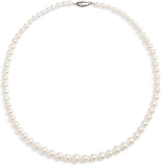 Nordstrom Freshwater Pearl Graduated Necklace in 14K White Gold/pearl at Nordstrom