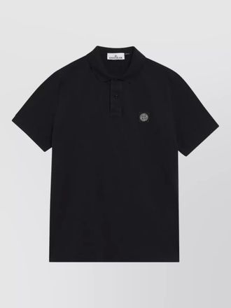 Stone Island short sleeve polo collar cotton shirt