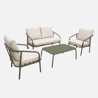 Sweeek Conjunto De Jard&iacute;n De Metal, 4 Plazas