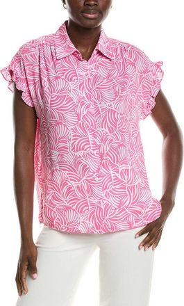 Jones New York Y-Neck Button Front Shirt