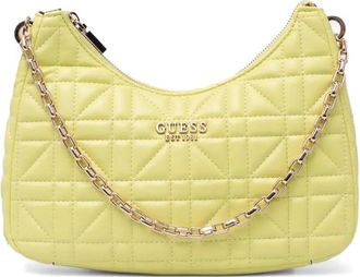 Guess Co logo-lettering shoulder bag - Yellow