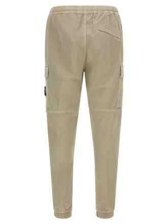 Stone Island Garment-Dyed Stretch Cotton Cargo Pants - Beige
