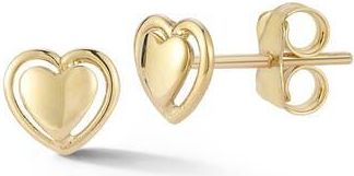 Ember Fine Jewelry 14K Gold Heart Stud Earrings at Nordstrom Rack