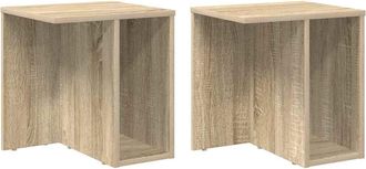 vidaXL Mesa Auxiliar 2 Uds. Roble Sonoma 37 X 32 X 40 Cm Vidaxl
