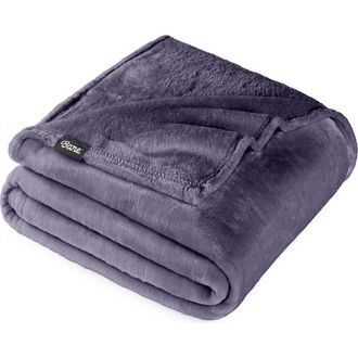 Bare Home Microplush Fleece Blanket in Dusty Purple at Nordstrom, Size Full