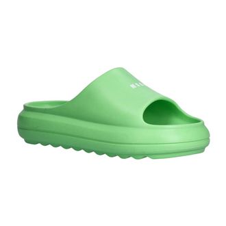 Msgm Msgm, Schoenen, Dames, Groen, 38 EU, Platform Slippers