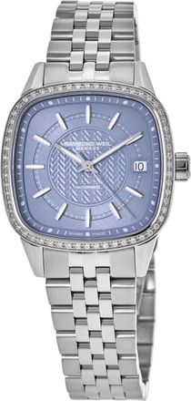 Raymond Weil Freelancer Automatic Ice Blue Diamond Dial Stainless Steel Womens Watch 2490-STS-50061