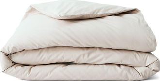 Pact Organic Cool-Air Percale Duvet Cover in Bone at Nordstrom, Size King/california King