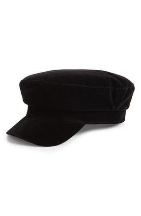 Nordstrom Rack Velvet Newsboy Cap in Black at Nordstrom Rack