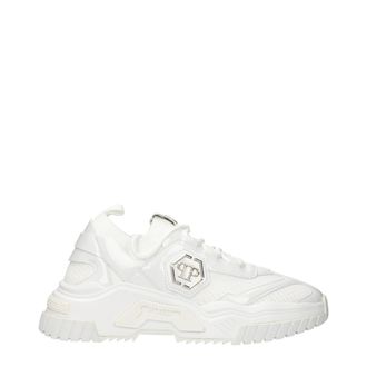 Philipp Plein White Fabric Chunky Mens Sneakers