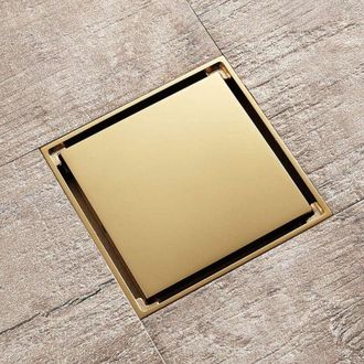 OEM Drain Suelo - Cobre Puro 10 X 10 Cm - Instalaci&oacute;n Invisible Bajo Baldosa - Para Ba&ntilde;o Ducha Cocina Garaje - 1 Unidad