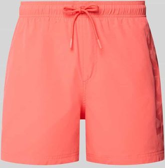 Jack & Jones Jack & Jones Badehose mit Label-Print Modell MAUI WAVE in Koralle, Gr&ouml;&szlig;e XXL