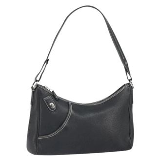 Ferragamo Pre-owned Shoulder Bags, female, Black, Size: ONE SIZE Pre-owned Leather Shoulder Bag