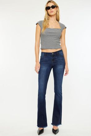 Kancan Anne Low Rise Bootcut Jeans in Dark Wash at Nordstrom, Size 25