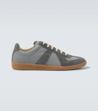 Maison Margiela Replica leather-trimmed suede sneakers