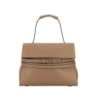Moschino Beige Nappa Leather Shoulder Bag Ecru Borse A Tracolla