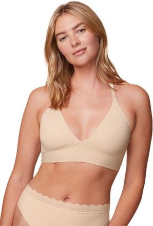 Harper Wilde Bliss Lace Halterneck Bralette in Beige at Nordstrom, Size 4X-Large