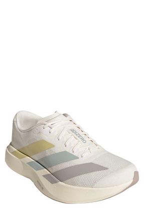 adidas Adizero Evo SL Running Shoe in White/Carbon/Wonder Sage at Nordstrom, Size 10.5