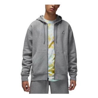Nike Solid Color Brand Zipper Hooded Long Sleeves Hoodie Mens Grey DQ7351-091