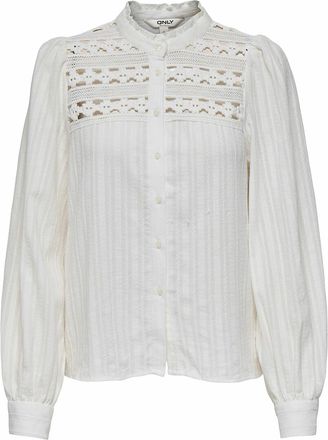 Only Blouse met opstaande kraag en borduursel